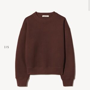 Nili Lotan Gortana Mocha Crewneck Sweatshirt, Size S